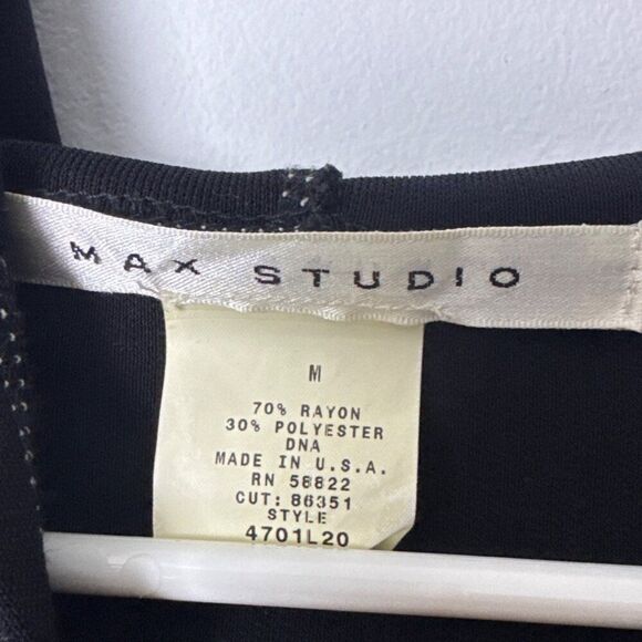 Max Studio Womens Black Zip-Up Hoodie Sweater M Rayon/Polyester Blend - Picture 2 of 4